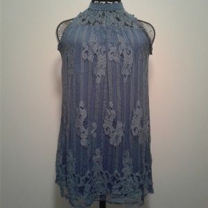 Altar'd State blue lace shift dress, M